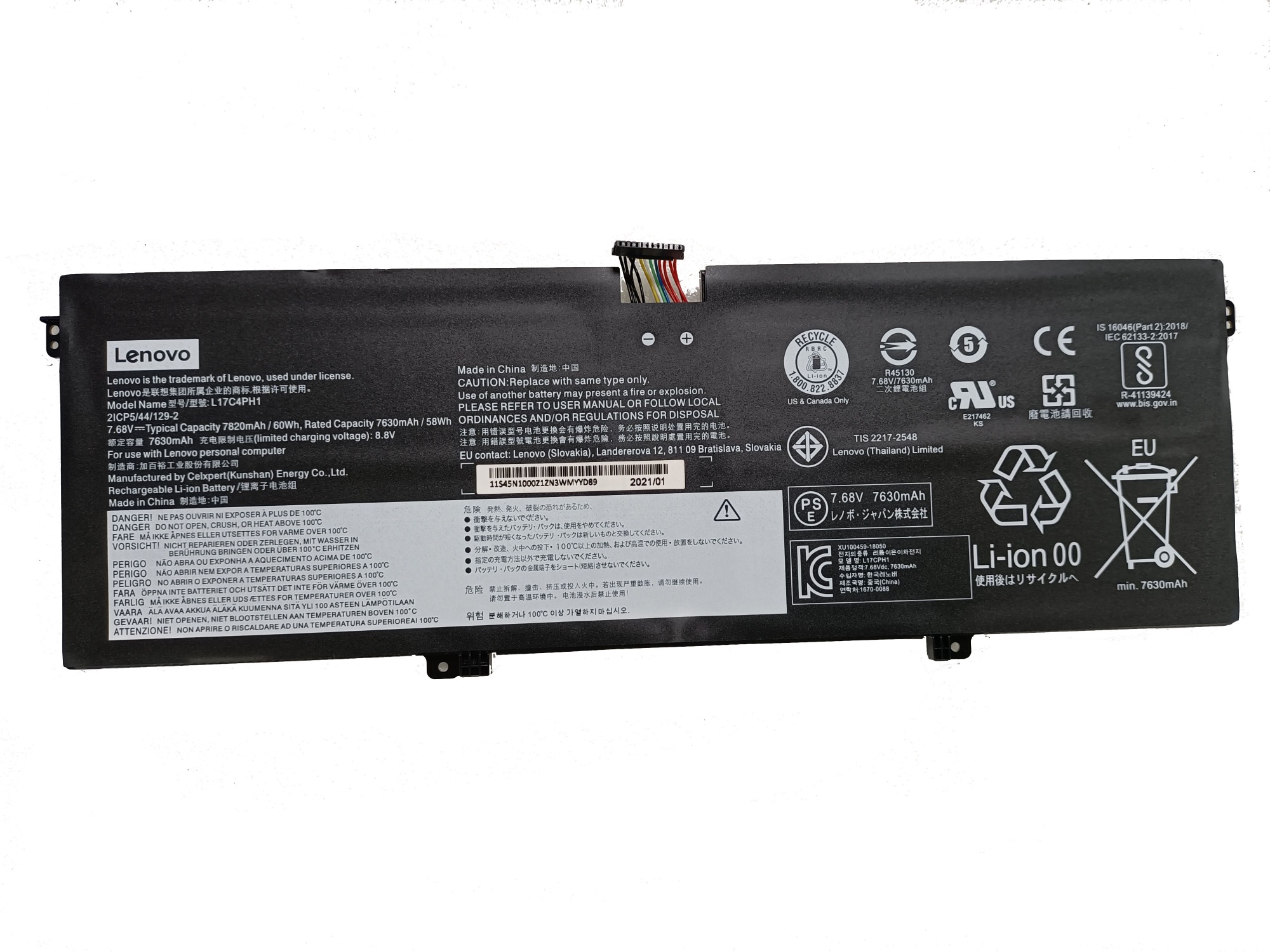 New Original 58Wh 7.68V L17C4PH1 Laptop Battery For Lenovo YOGA 7 Pro Pro-13IKB C930 C930-13IKB C930-13IKB 81C4 L17M4PH1