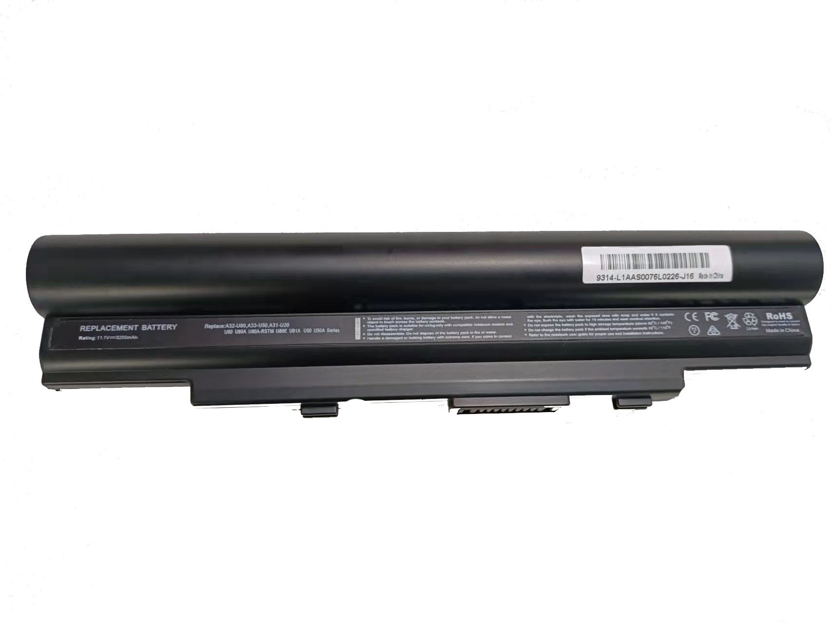 A31-U80 A32-U80 A33-U50 L062061 LO62061 LOA2011 Laptop Battery For Asus U20 U20A U20A-B2 U50 U50A U50Vg U80 U80A U80V U81