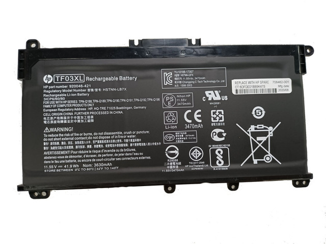 TF03XL Laptop battery For HP 14-bp080nd 14-bf 15-CC TPN-Q188 Q189 Q190 Q191 Q192 Q201 HSTNN-LB7X HSTNN-LB7J 920070-855
