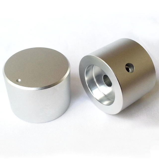 30x22mm Sand Blasting Machined Solid Aluminum Potentiometer Knob For Hifi Audio DIY AMP Radio Speaker DAC Turntable Record CD 6mm Hole