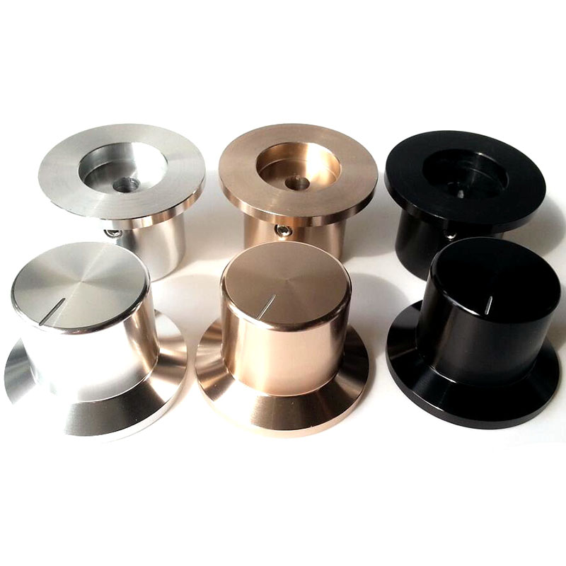 38X26X26mm Machined Solid Aluminum Potentiometer Knob For Hifi Audio DIY AMP Radio Speaker DAC Turntable Record CD 6mm Hole