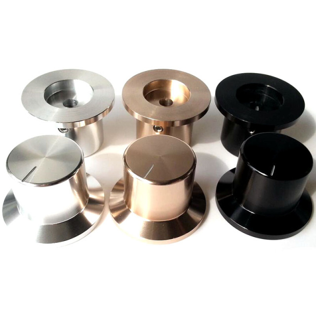 38X26X26mm Machined Solid Aluminum Potentiometer Knob For Hifi Audio DIY AMP Radio Speaker DAC Turntable Record CD 6mm Hole