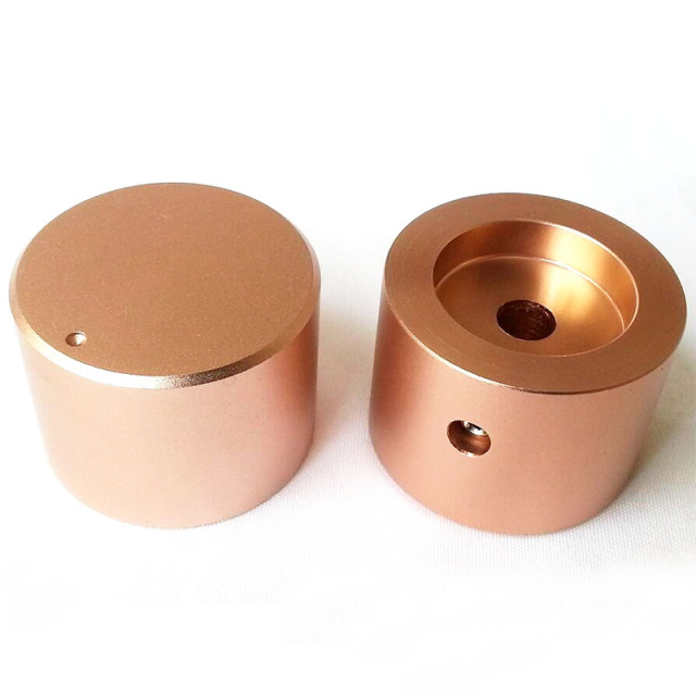 30x22mm Sand Blasting Machined Solid Aluminum Potentiometer Knob For Hifi Audio DIY AMP Radio Speaker DAC Turntable Record CD 6mm Hole
