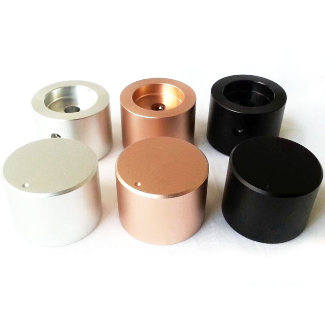 30x22mm Sand Blasting Machined Solid Aluminum Potentiometer Knob For Hifi Audio DIY AMP Radio Speaker DAC Turntable Record CD 6mm Hole
