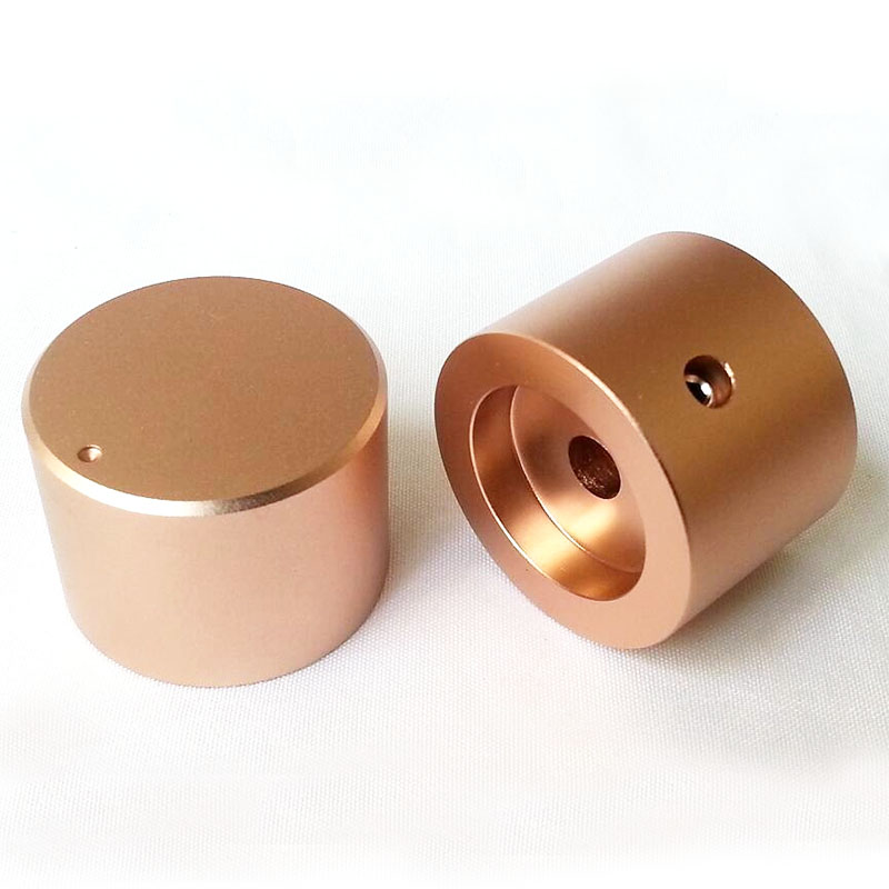 30x22mm Sand Blasting Machined Solid Aluminum Potentiometer Knob For Hifi Audio DIY AMP Radio Speaker DAC Turntable Record CD 6.0mm Hole