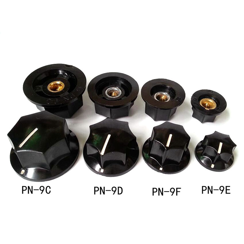 1PC PN-9C D E F Bakelite Speaker volume potentiometer knob for Guitar Amplifier 6.4mm Hole HIFI DIY Knobs