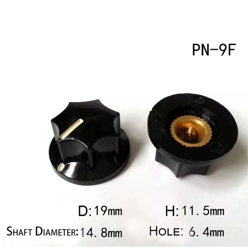 1PC PN-9C D E F Bakelite Speaker volume potentiometer knob for Guitar Amplifier 6.4mm Hole HIFI DIY Knobs