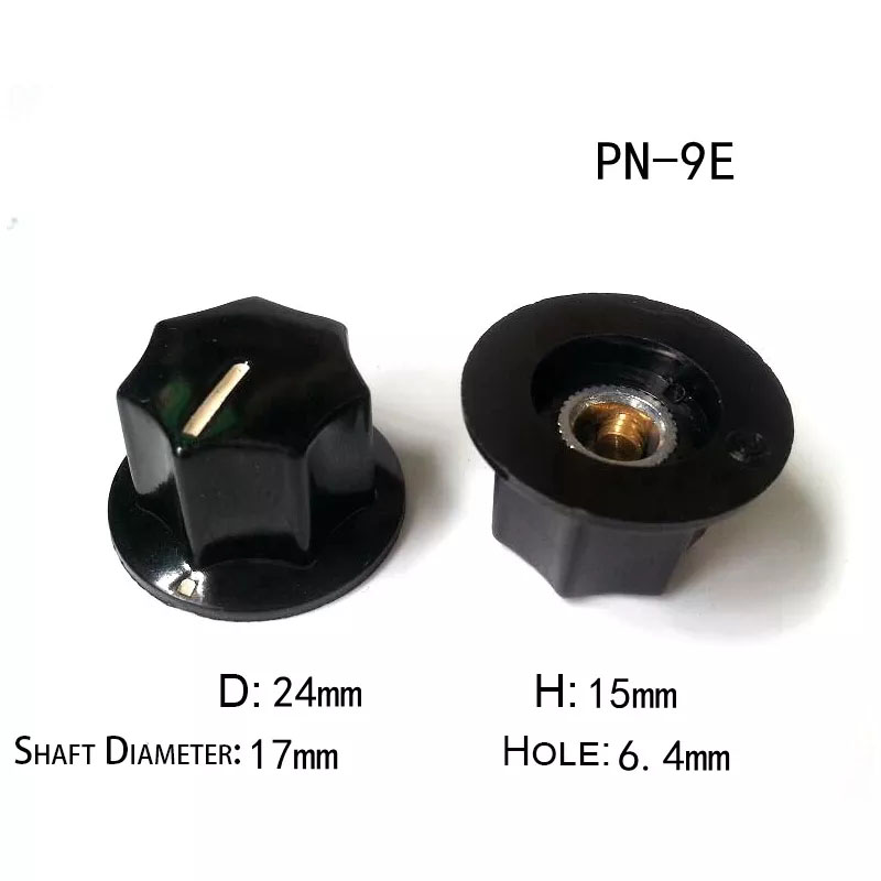 1PC PN-9C D E F Bakelite Speaker volume potentiometer knob for Guitar Amplifier 6.4mm Hole HIFI DIY Knobs