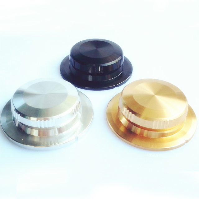 60X18mm Aluminum Potentiometer Knob For Hifi Audio DIY AMP Radio Speaker DAC Turntable Record CD 6mm Hole