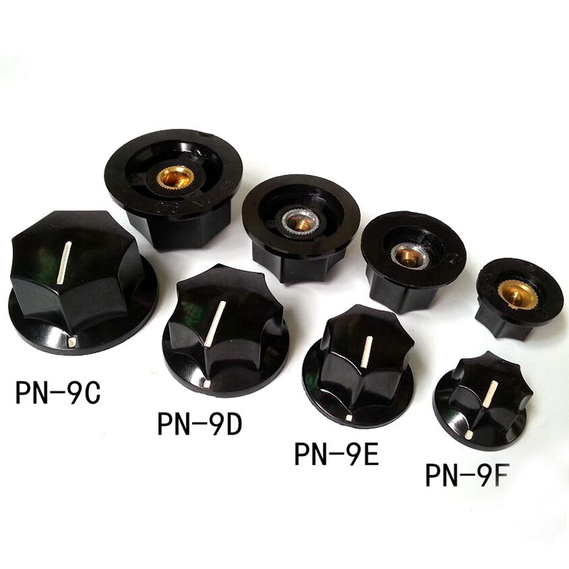1PC PN-9C D E F Bakelite Speaker volume potentiometer knob for Guitar Amplifier 6.4mm Hole HIFI DIY Knobs
