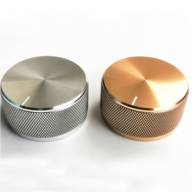 44x22mm knurling Aluminum Potentiometer Knob For Hifi Audio DIY AMP Radio Speaker DAC Turntable Record CD 6mm Hole