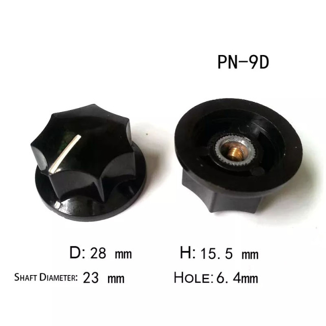 1PC PN-9C D E F Bakelite Speaker volume potentiometer knob for Guitar Amplifier 6.4mm Hole HIFI DIY Knobs