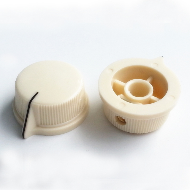 25.5X12.5mm White Plastic potentiometer Knob for Guitar Effect Pedal 6.4mm Hole Diameter