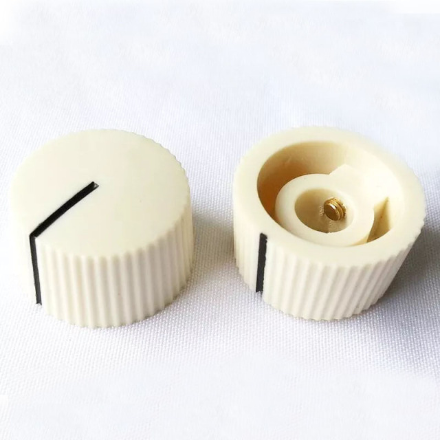 Plastic round bakelite potentiometer Knob for Guitar Effect Pedal 6.4mm Hole Diameter