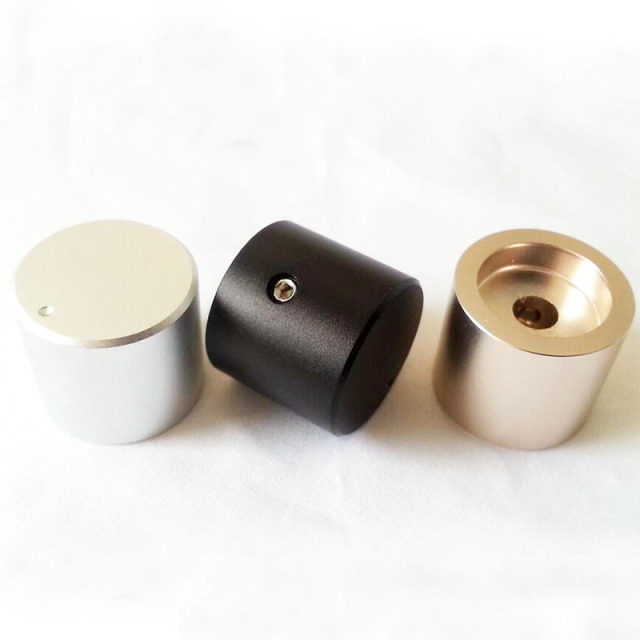 25x22mm Sand Blasting Machined Solid Aluminum Potentiometer Knob For Hifi Audio DIY AMP Radio Speaker DAC Turntable Record CD 6mm Hole