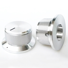 44X34x25mm Aluminum Potentiometer Knob For Hifi Audio DIY AMP Radio Speaker DAC Turntable Record CD 6mm Hole