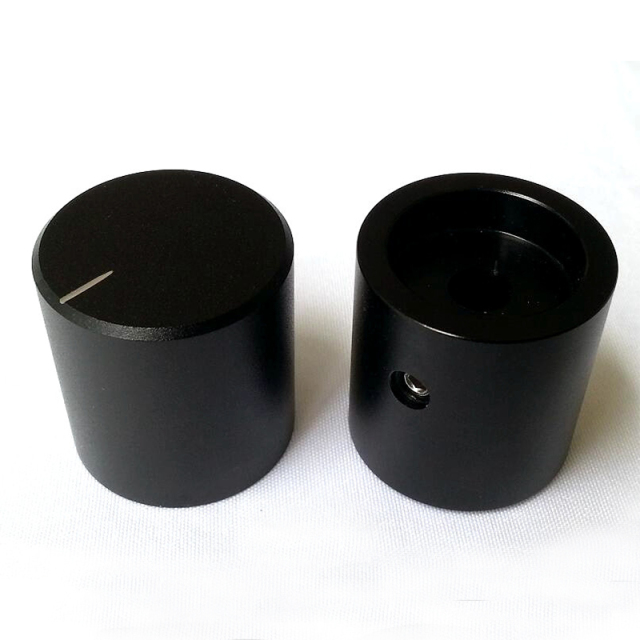 24x25mm Sand Blasting Machined Solid Aluminum Potentiometer Knob For Hifi Audio DIY AMP Radio Speaker DAC Turntable Record CD 6mm Hole