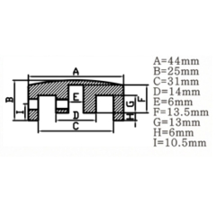 44x25mm Aluminum Potentiometer Knob For Hifi Audio DIY AMP Radio Speaker DAC Turntable Record CD 6mm Hole