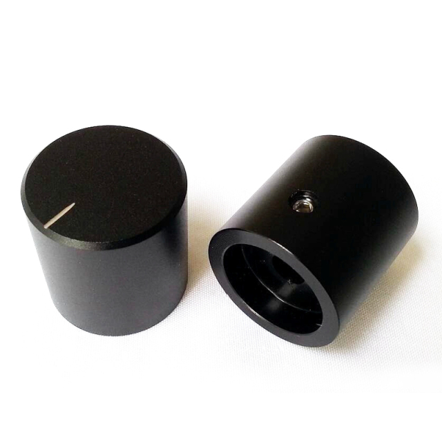 24x25mm Sand Blasting Machined Solid Aluminum Potentiometer Knob For Hifi Audio DIY AMP Radio Speaker DAC Turntable Record CD 6mm Hole