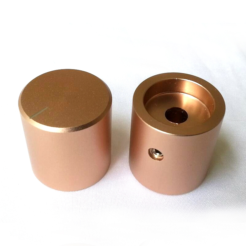 24x25mm Sand Blasting Machined Solid Aluminum Potentiometer Knob For Hifi Audio DIY AMP Radio Speaker DAC Turntable Record CD 6mm Hole