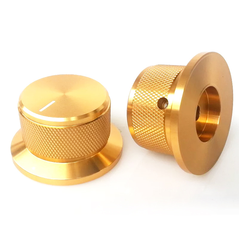 44X34x25mm Aluminum Potentiometer Knob For Hifi Audio DIY AMP Radio Speaker DAC Turntable Record CD 6mm Hole