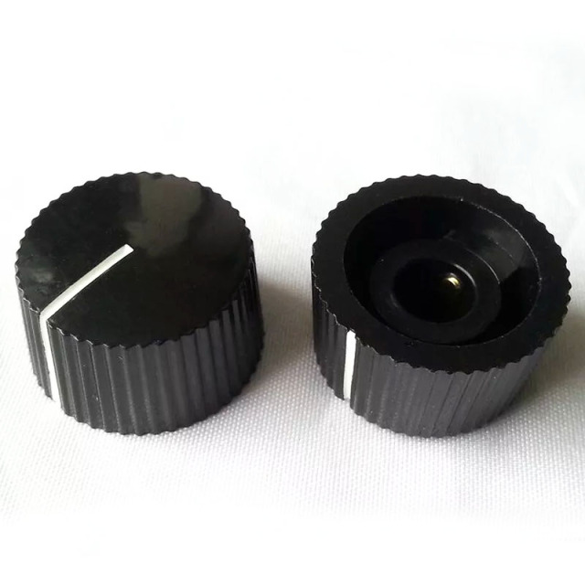 Plastic round bakelite potentiometer Knob for Guitar Effect Pedal 6.4mm Hole Diameter