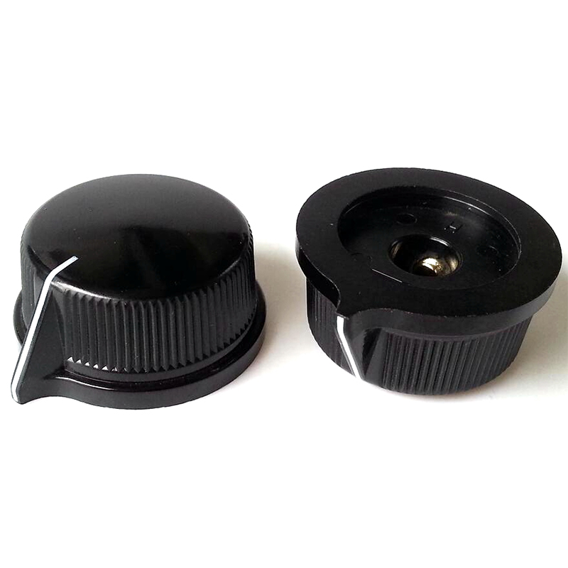 25.5X12.5mm Black Brown Plastic potentiometer Knob for Guitar Effect Pedal 6.4mm Hole Diameter