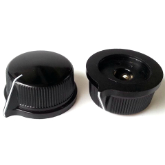 25.5X12.5mm Black Brown Plastic potentiometer Knob for Guitar Effect Pedal 6.4mm Hole Diameter