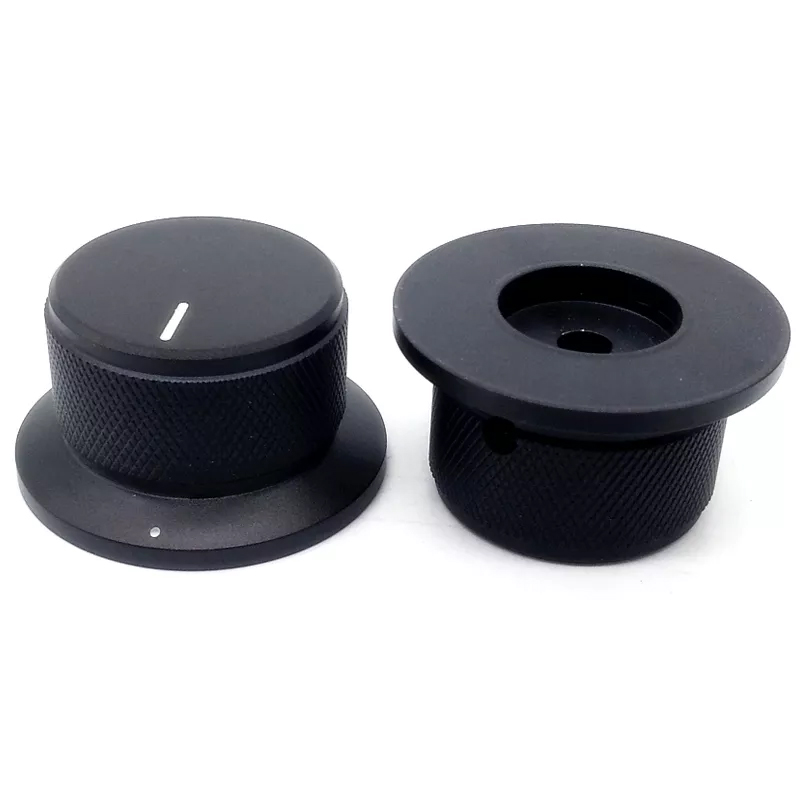 44X34x25mm Aluminum Potentiometer Knob For Hifi Audio DIY AMP Radio Speaker DAC Turntable Record CD 6mm Hole