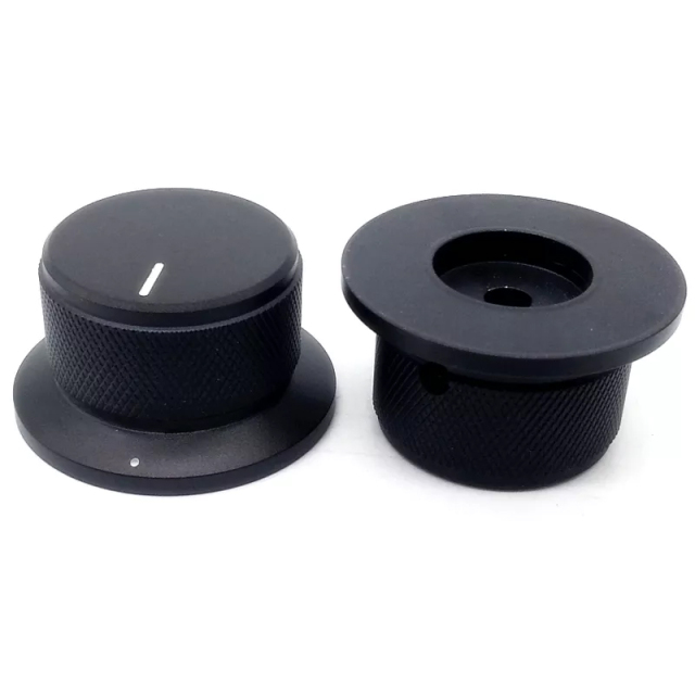 44X34x25mm Aluminum Potentiometer Knob For Hifi Audio DIY AMP Radio Speaker DAC Turntable Record CD 6mm Hole