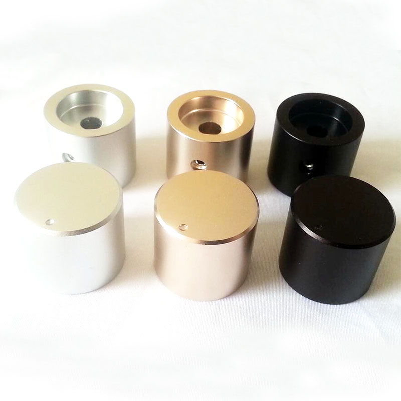 25x22mm Sand Blasting Machined Solid Aluminum Potentiometer Knob For Hifi Audio DIY AMP Radio Speaker DAC Turntable Record CD 6mm Hole