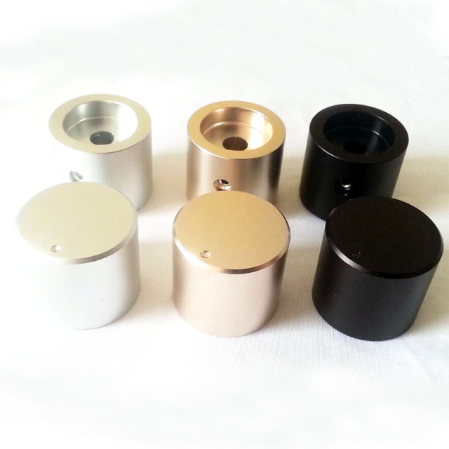 25x22mm Sand Blasting Machined Solid Aluminum Potentiometer Knob For Hifi Audio DIY AMP Radio Speaker DAC Turntable Record CD 6mm Hole
