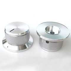 44X34x25mm Aluminum Potentiometer Knob For Hifi Audio DIY AMP Radio Speaker DAC Turntable Record CD 6mm Hole