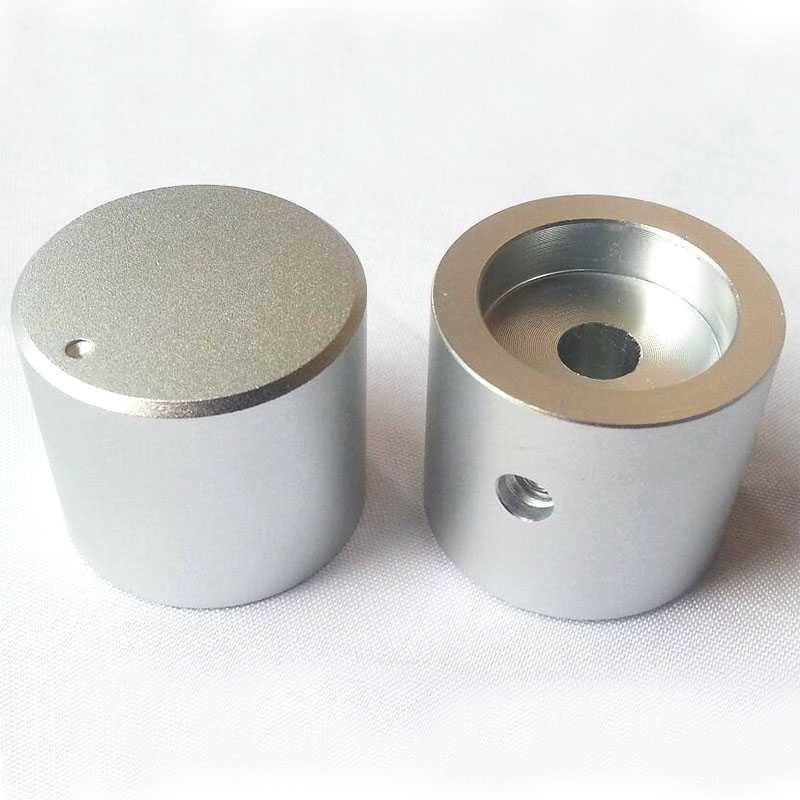 25x22mm Sand Blasting Machined Solid Aluminum Potentiometer Knob For Hifi Audio DIY AMP Radio Speaker DAC Turntable Record CD 6mm Hole