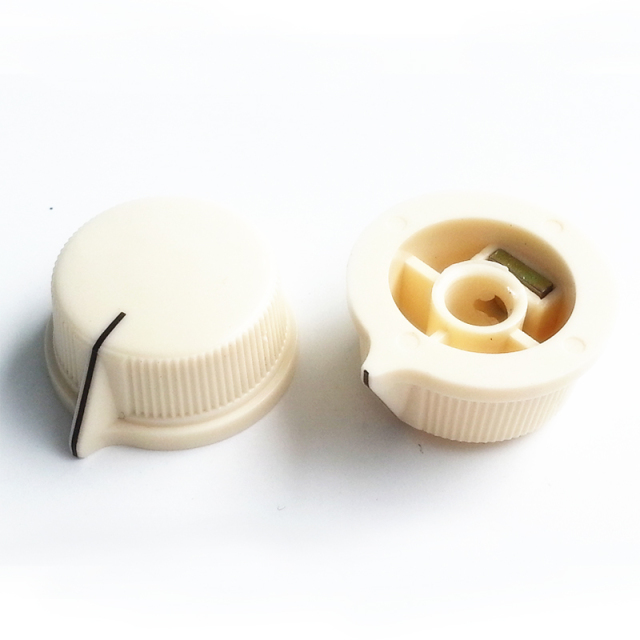 25.5X12.5mm White Plastic potentiometer Knob for Guitar Effect Pedal 6.4mm Hole Diameter