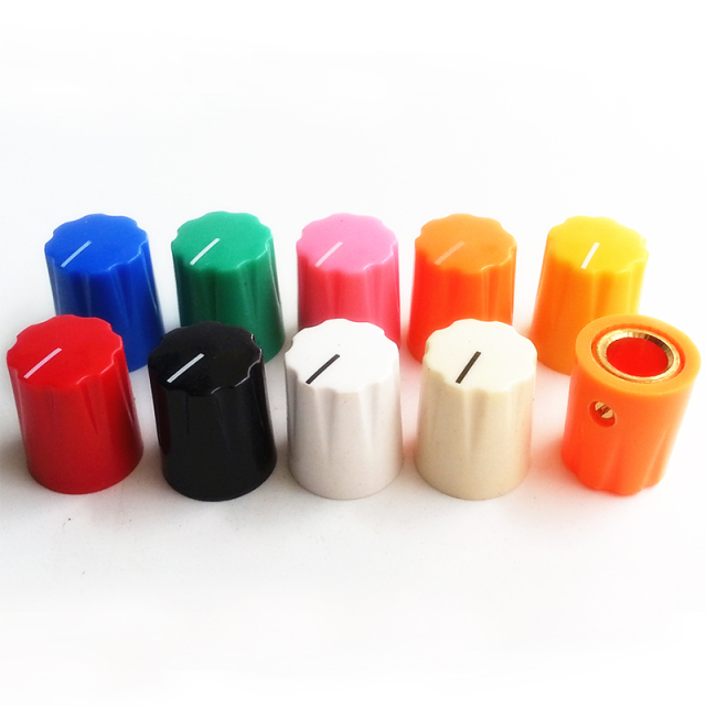 13x16mm HIFI Audio DIY Plastic potentiometer Knob for Guitar Effect Pedal 6.4mm Hole Diameter