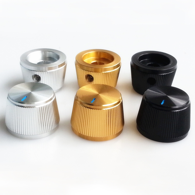22X15mm Aluminum Potentiometer Knob For Marshall AMP  Speaker DAC Turntable Record CD 6mm Hole
