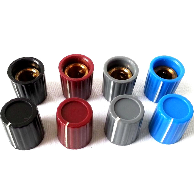 12.5x14.5mm HIFI Audio DIY Plastic potentiometer Knob for Guitar Effect Pedal 6.4mm Hole Diameter