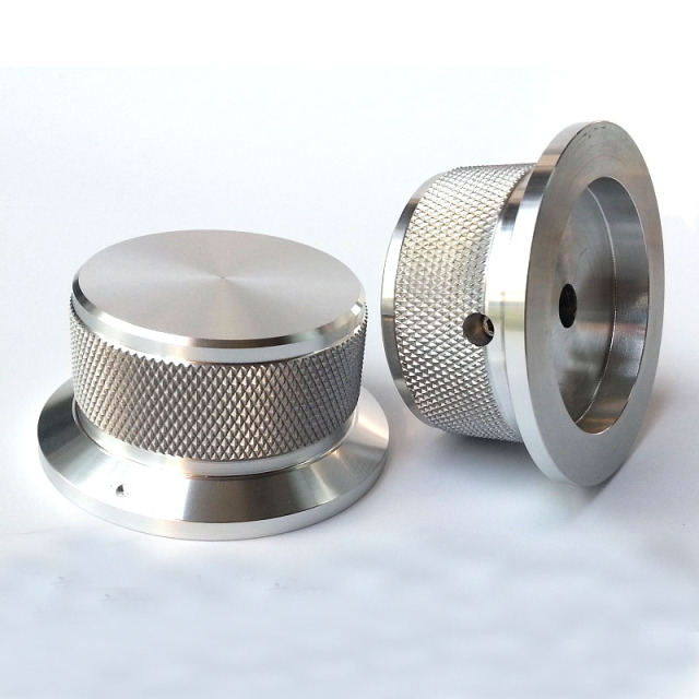 50X40X25mm knurling Solid Aluminum Potentiometer Knob For Hifi Audio DIY AMP Radio Speaker DAC Turntable Record CD 6.0mm Hole