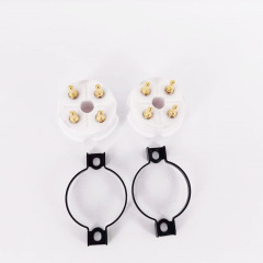 1PC EIZZ 4 pin 4pins Ceramic Vacuum Tube Socket for  274A 300BA 300B 300BC 801 811