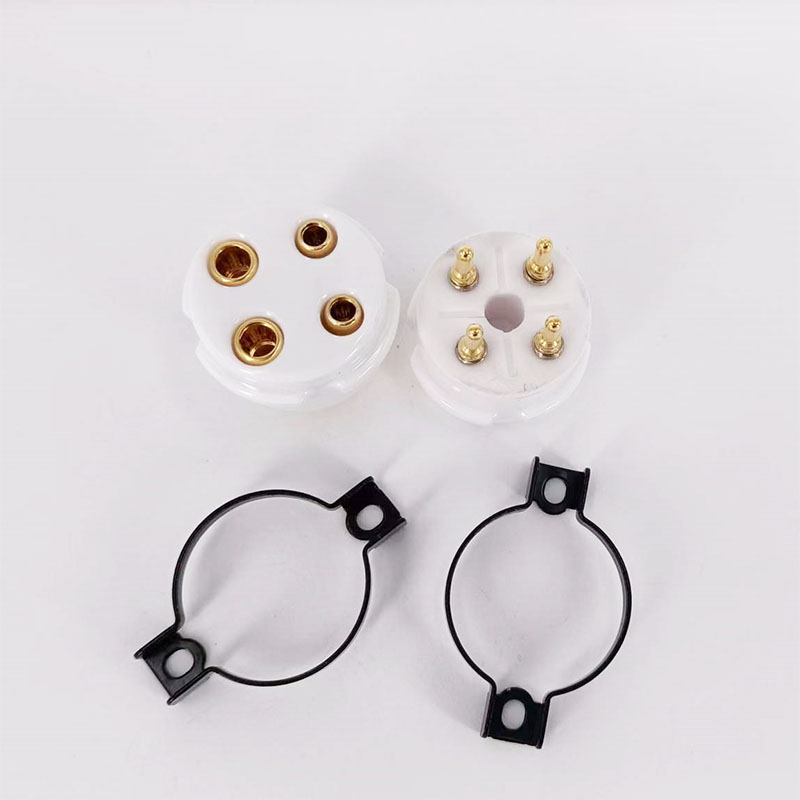 1PC EIZZ 4 pin 4pins Ceramic Vacuum Tube Socket for  274A 300BA 300B 300BC 801 811