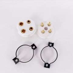 1PC EIZZ 4 pin 4pins Ceramic Vacuum Tube Socket for  274A 300BA 300B 300BC 801 811