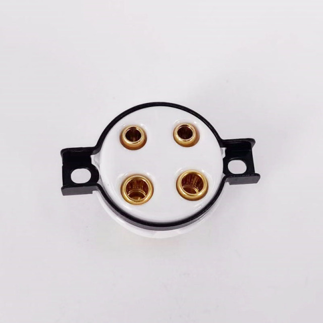 1PC EIZZ 4 pin 4pins Ceramic Vacuum Tube Socket for  274A 300BA 300B 300BC 801 811