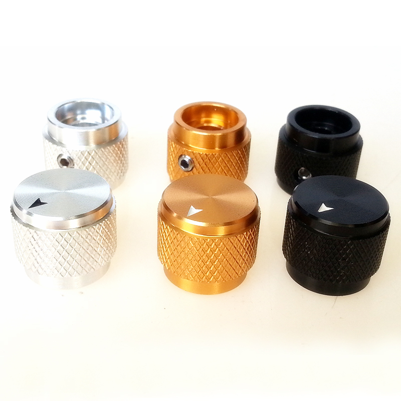 Aluminum potentiometer Knob 15X13mm for Marshall Guitar AMP Effect Pedal 6.0mm Hole