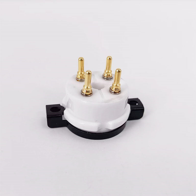 1PC EIZZ 4 pin 4pins Ceramic Vacuum Tube Socket for  274A 300BA 300B 300BC 801 811