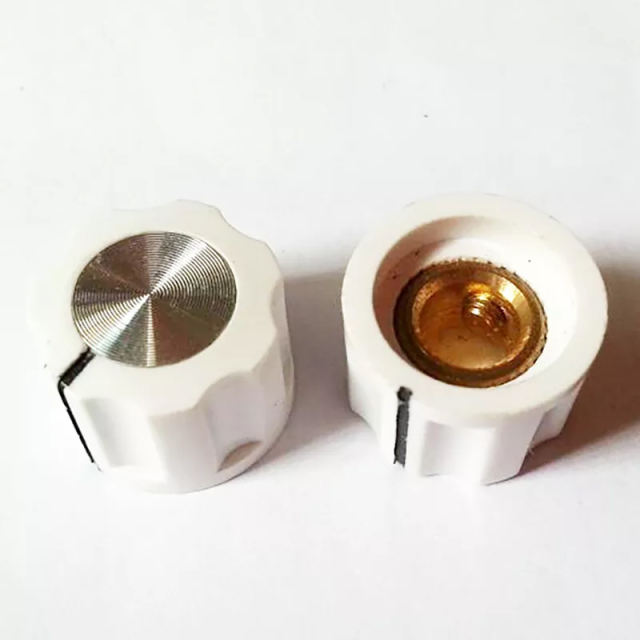 16x12mm HIFI Audio DIY Plastic potentiometer Knob for Guitar AMP Effect Pedal 6.4mm Hole