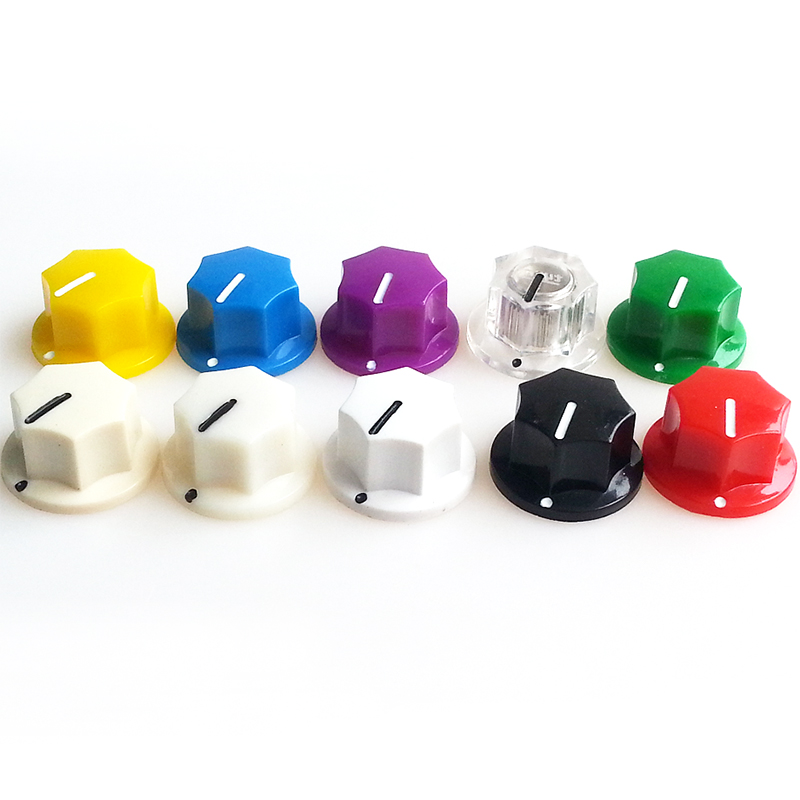 20X11.5mm HIFI Audio DIY Plastic potentiometer Knob for Guitar AMP Effect Pedal 6.4mm Hole