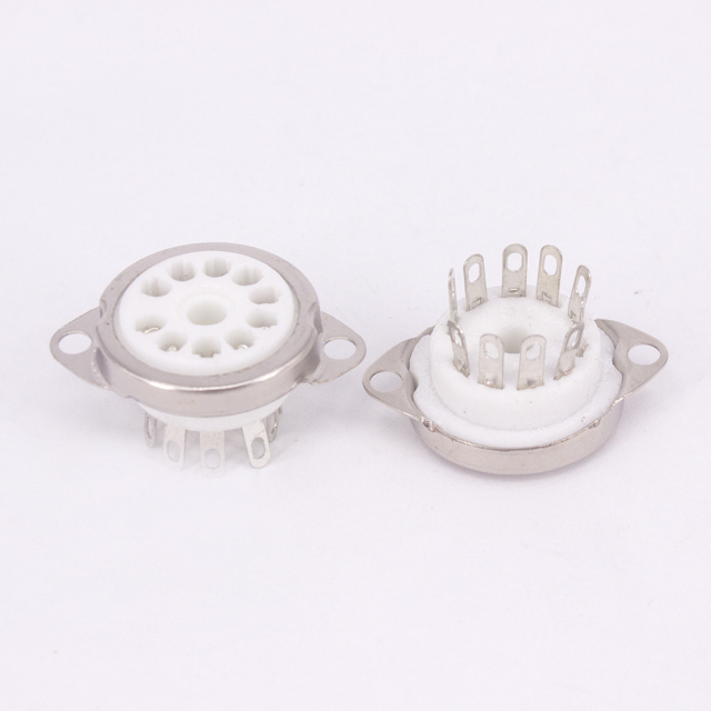 1PC GZC10-C 10-pin Vacuum Tube silver plated ceramics Sockets for 6X9 6U9 6AF9 6AB9