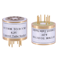 1PC ECC808 TO ECC83 ECC82 12AX7 12AU7 6.3V Tube (bottom) DIY Audio Amplifier Vacuum Tube Convert Socket Adapter
