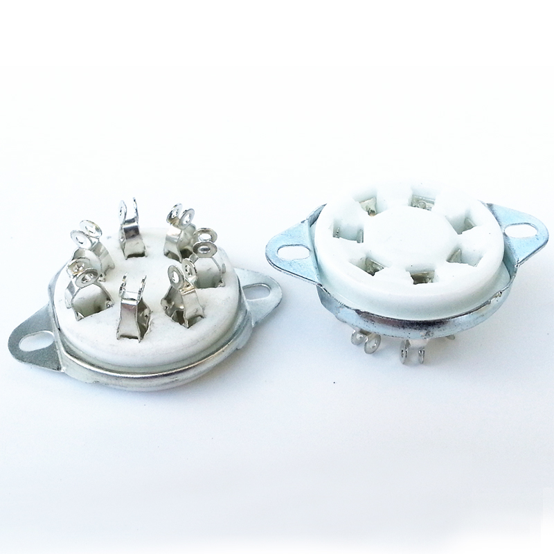1PC HIFI Audio 7Pins Ceramic Tube Socket GZC7-21 For FU-25 1625 6A6 59 Vacuum Tube Amplifier